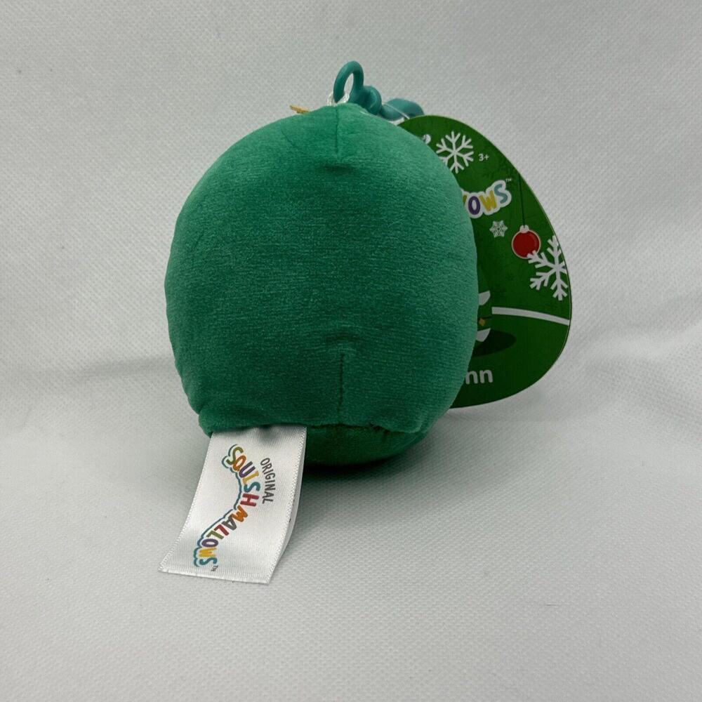 Squishmallow 3.5" Johann Christmas Tree 2023 Holiday Snow Tree CLIP Plush NWT - Picture 2 of 3